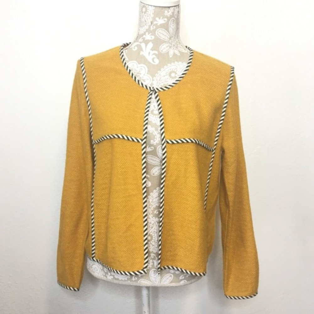 41 Hawthorn Blazer Mustard Yellow SMALL Open Front 843